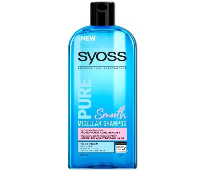 Шампунь міцелярний SYOSS Pure Smooth для нормального та густого волосся, 500 мл