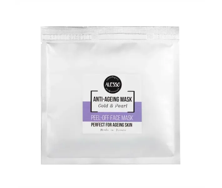 Альгінатна маска ALESSO Anti-Ageing Mask Gold & Pearl омолоджує з золотом і перлами 25г