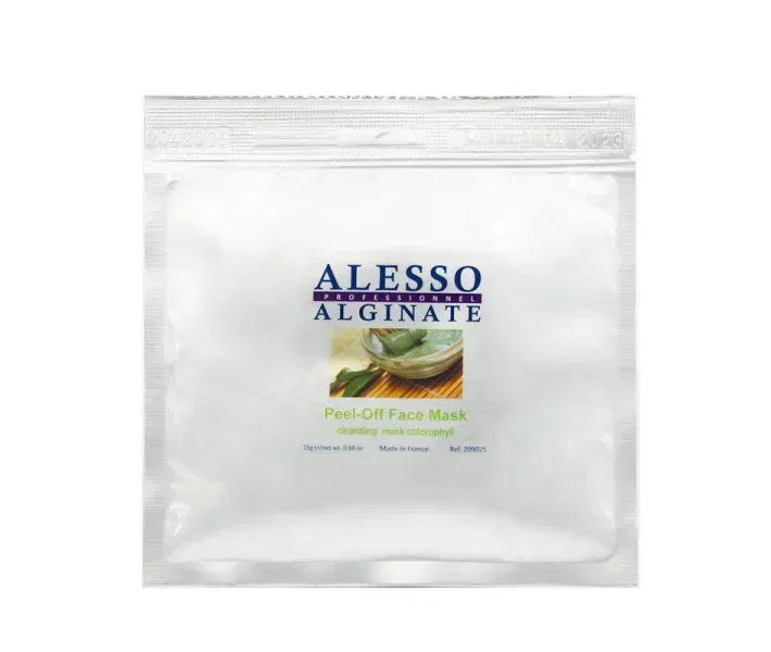 Альгінатна маска ALESSO Toning Mask Spirulina очищає з хлорофілом 25г
