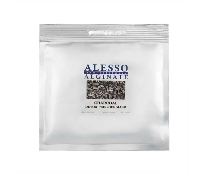 Альгінатна маска ALESSO Detox Mask Charcoal очищає для стресової шкіри Детокс