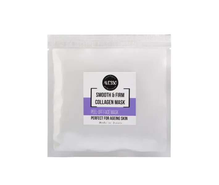 Альгінатна маска ALESSO Smooth & Firm Collagen Mask коллагеновая проти оттечності шкіри