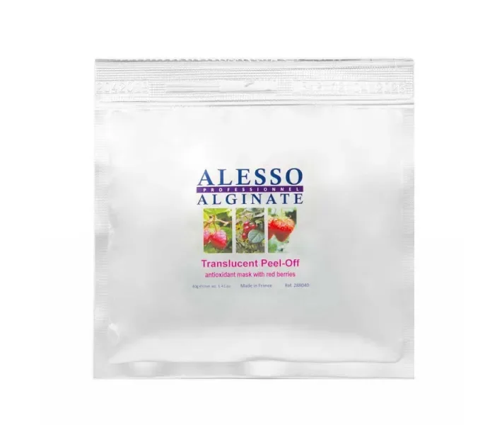 Альгінатна напівпрозора маска ALESSO Refining Mask Straberry антиоксидантний з червоними ягодами