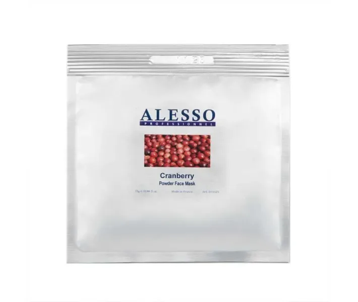 Альгінатна порошкова маска ALESSO Cranberry з журавлиною омолоджує протіввозрастная