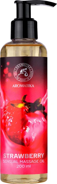 Олія косметична для чуттєвого массажу Ароматика Полуниця, 200мл