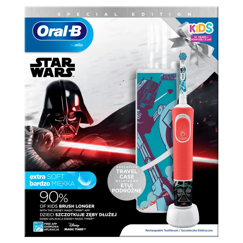 Електрична зубна щітка ORAL-B Kids D100.413.2KX StarWars типу 3710+дорожній чохол 3+років