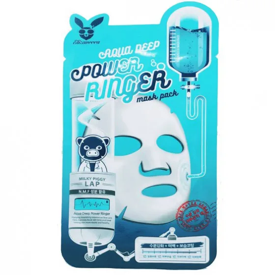 Elizavecca Aqua Deep Power Ringer Mask Pack - Зволожуюча тканинна маска для обличчя з гіалуроновою кислотою