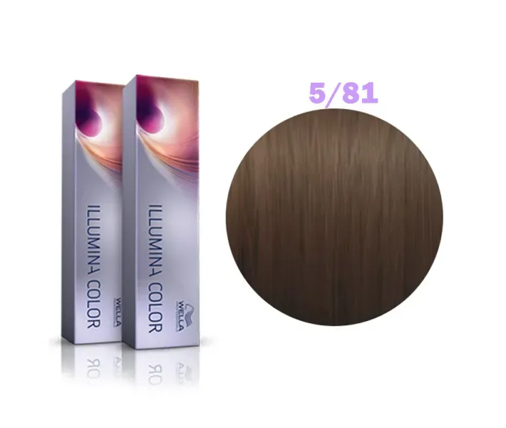 Фарба для волосся Wella Illumina № 5/81 (cветло-коричневий, перлинно-попелястий) (0003592)