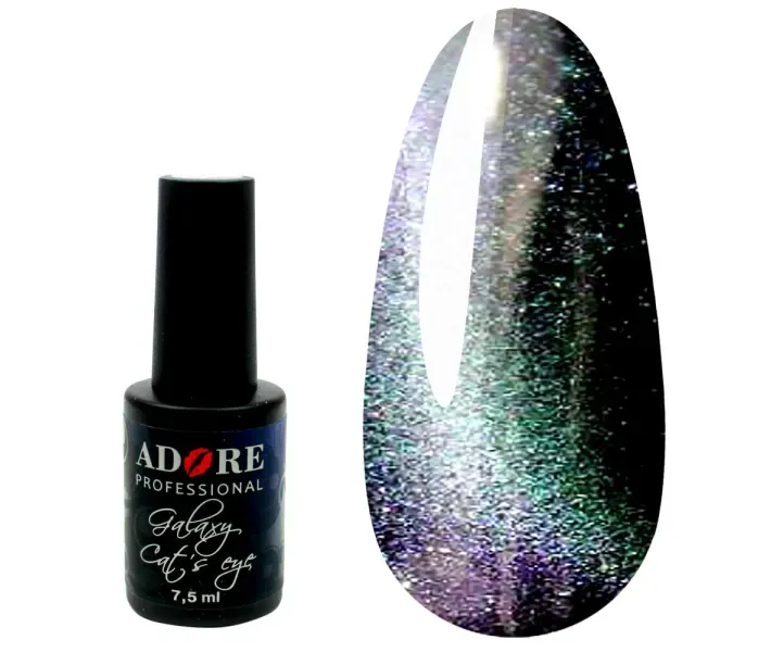 Гель-лак ADORE Galaxy X06 - фіолетово-зелений, 7.5 мл (0069399)