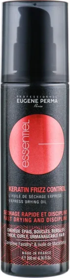 Eugene Perma Essentiel Keratin Frizz Control Express Drying Oil - Масло для експрес-сушіння завитого і кучерявого волосся