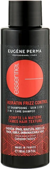 Eugene Perma Essentiel Keratin Frizz Control 2in1 Care Shampoo - Шампунь для завитого і кучерявого волосся