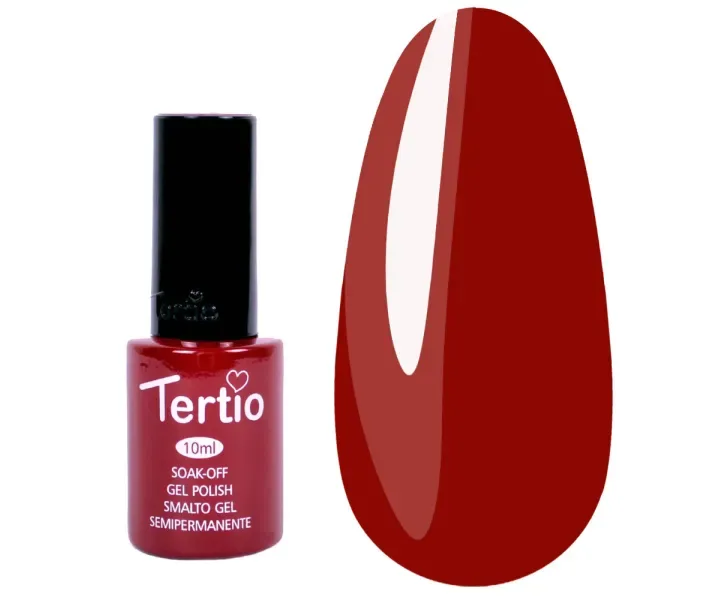 Гель-лак Tertio №47 - бордово-червоний, 10 мл (0069800)