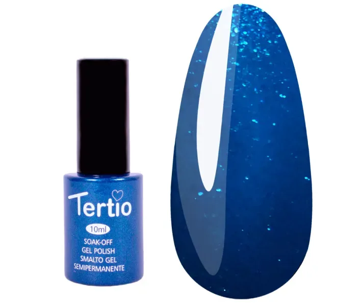 Гель-лак Tertio №55 - світлий блакитний з мікроблиском, 10 мл (0069804)