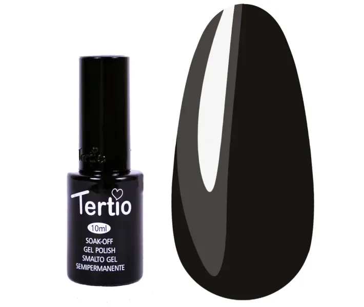 Гель-лак Tertio №12 - чорний, 10 мл (0069784)