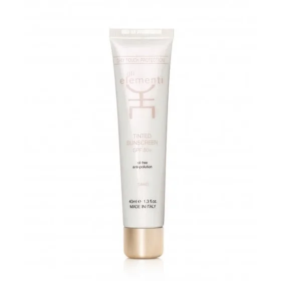 Gli Elementi Tinted sunscreen SPF 50+ - Cолнцезащітний крем для обличчя SPF50 з тонірющім ефектом