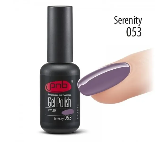 Гель-лак PNB №053 - Serenity - блідо-фіолетовий, 8 мл (0055821)