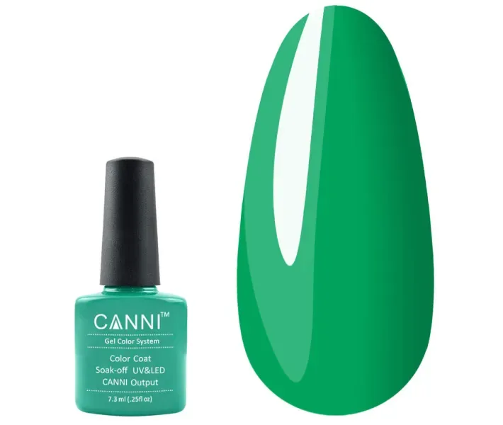 Гель-лак Canni №158 - яскраво-зелений, 7,3 мл (0061809)