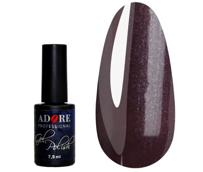 Гель-лак ADORE №329 - приглушений сливовий з мікроблеском, 7,5 мл (0075353)