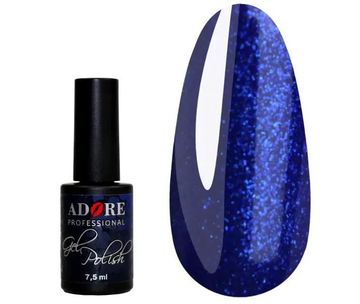 Гель-лак ADORE №332 - синій індиго з мікроблеском, 7,5 мл (0075356)