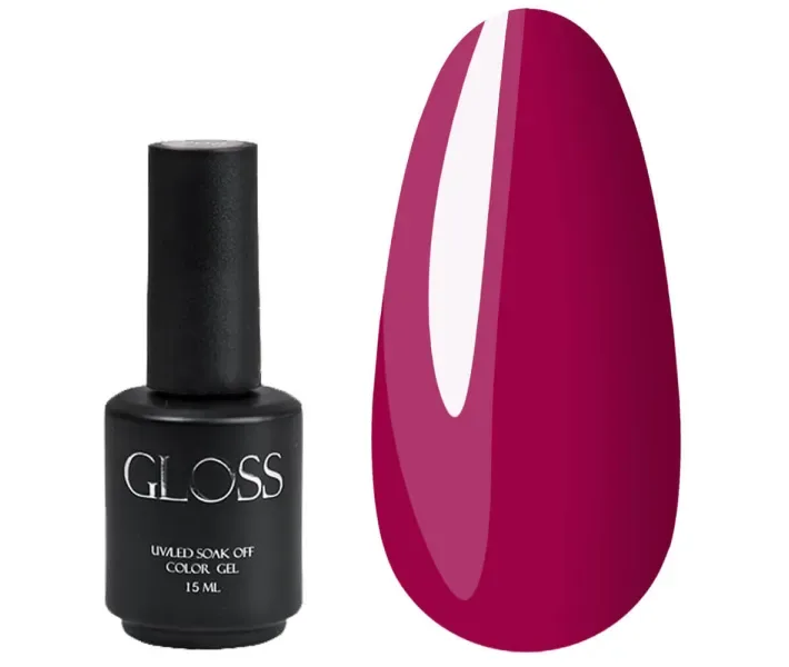Гель-лак Gloss №533 - насичена фуксія, 15 мл (0073297)