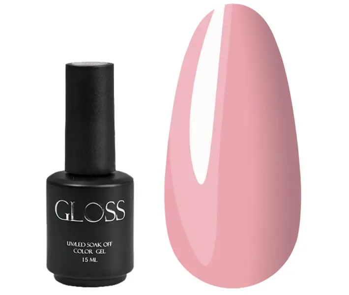 Гель-лак Gloss №129 - світло-ліловий напівпрозорий для френча, 15 мл (0073193)