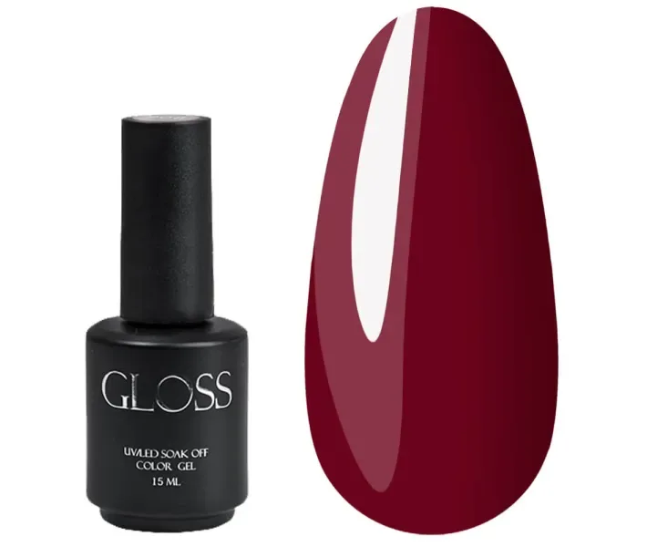 Гель-лак Gloss №212 - бордовий, 15 мл (0073222)