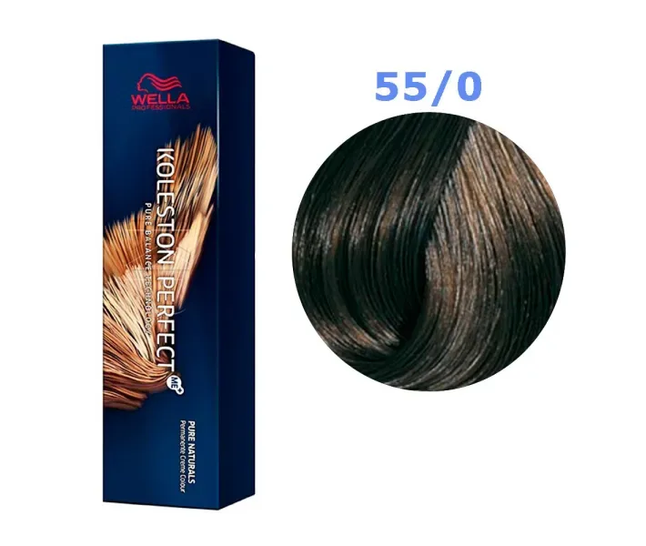 Фарба для волосся Wella Koleston Perfect № 55/0 (світло коричневий інтенсивний) - pure naturals (0003512)