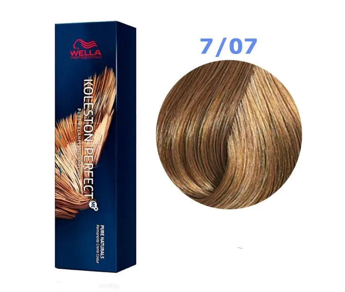 Фарба для волосся Wella Koleston Perfect № 7/07 (блондин натуральний коричневий) - pure natura (0003502)