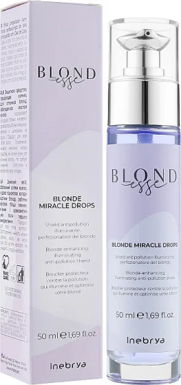 Inebrya Blondesse Blonde Miracle Drops - Сироватка-краплі для волосся кольору блонд