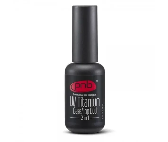 База-топ PNB UV Titanium Base / Top Coat 2 in1 - базове і верхнє покриття для гель-лаку, 8 мл (0055872)