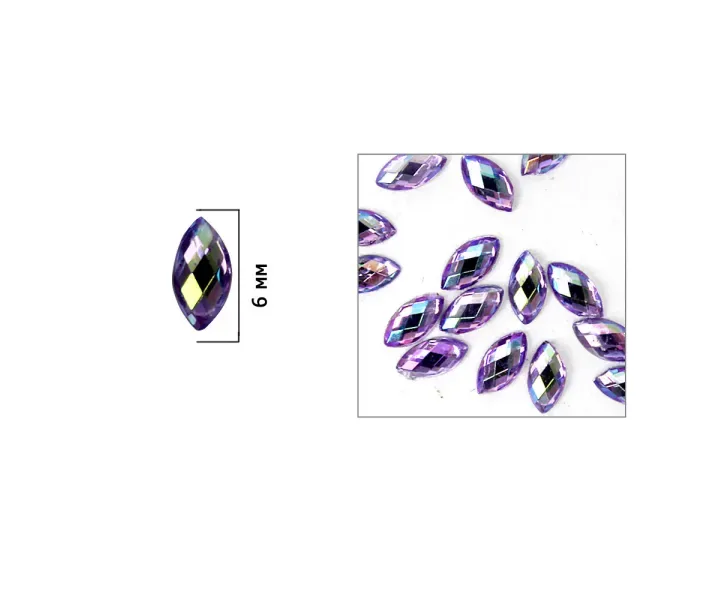 Стразы в баночке Marquise - Light Amethyst AB (0074746)