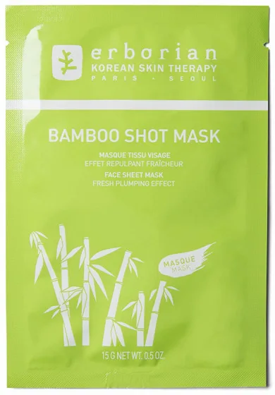 Зволожуюча тканинна маска для обличчя "Бамбук" Erborian Bamboo Shot Mask