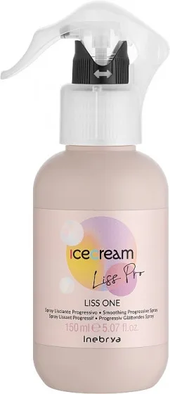 Розгладжувальний спрей для жорсткого та пухнастого волосся 15в1 Ice Cream Liss One 15in1 Inebrya, 150 мл