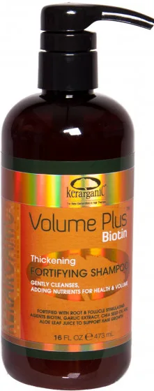 Kerarganic Keratin Shampoo Volume plus Biotin - Безсульфатний кератиновий шампунь "Об'єм плюс біотин"