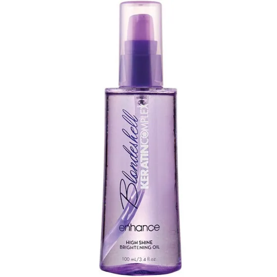 Keratin Complex Blondeshell Enhance-High Shine Brightening Oil - Масло коригуюче для освітленого та сивого волосся