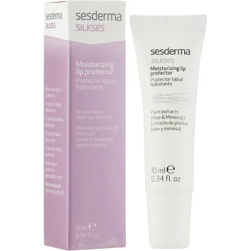 Захисний зволожуючий бальзам для губ Silkses Moisturizing Lip Protector Sesderma, 10 мл