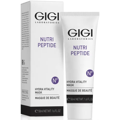 GIGI Nutri-Peptide Hydra Vitality Mask Пептидна зволожувальна маска для сухої шкіри для миттєвої гідратації, відновлення життєвої енергії та сяйва обличчя, 50 мл
