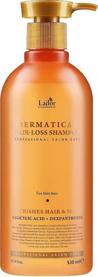 Зміцнюючий шампунь для тонкого волосся Dermatical Hair-Loss Shampoo For Thin Hair Lador, 50 мл