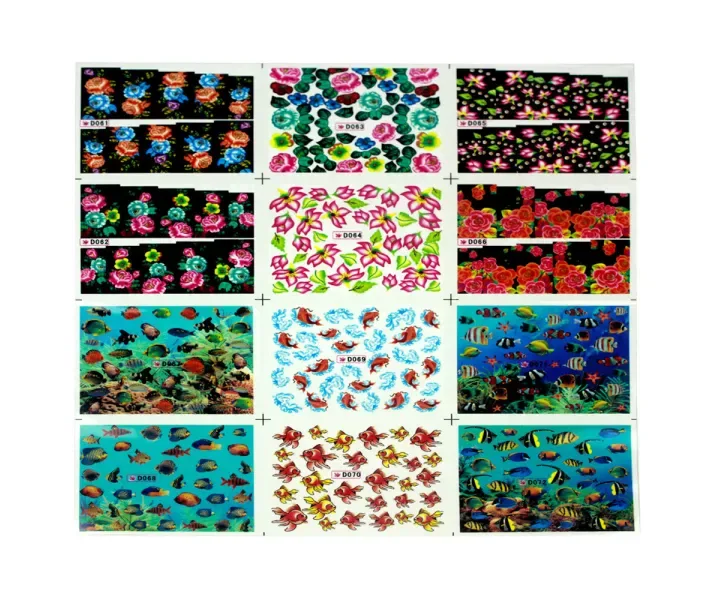 Слайдер дизайн - YRE Nail Stickers, 1 упаковка D-061-072 (0068896)