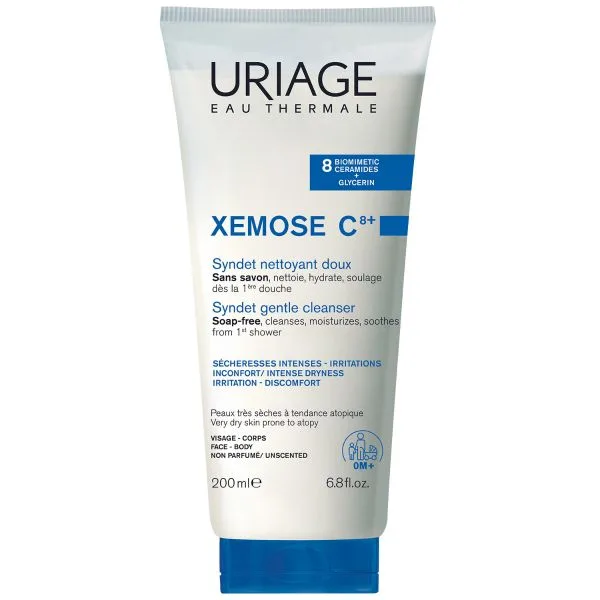 М'який пінистий гель-крем без мила Uriage Xemose Syndet Nettoyant Doux 200 мл