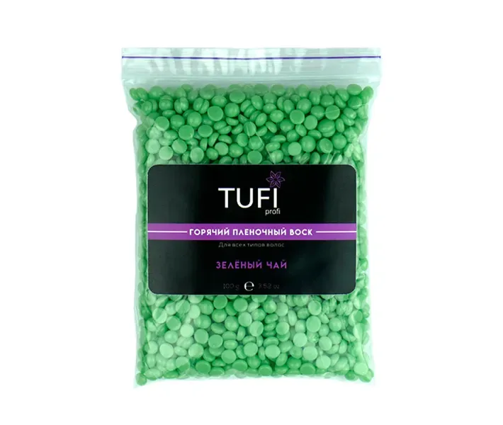 Гарячий віск в гранулах Tufi Profi - зелений чай