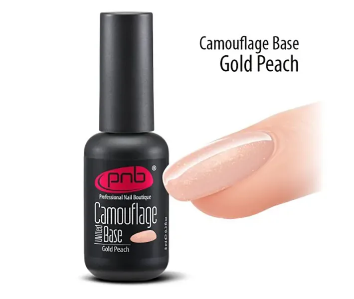 Камуфлирующая каучукова база PNB Camouflage Base Gold Peach - золотисто-персиковий, 8 мл (0087897)