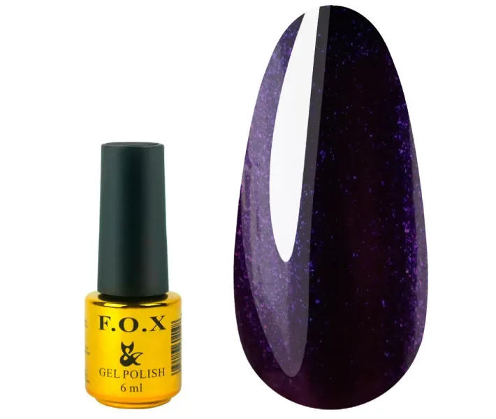 Гель-лак F.O.X Pigment №027 - фіолетовий з синім шіммери, 6 мл (0077636)