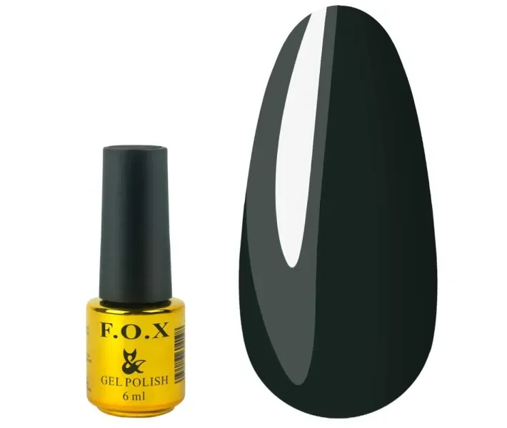 Гель-лак F.O.X Pigment №161 - чорний з зеленим відливом, 6 мл (0057839)