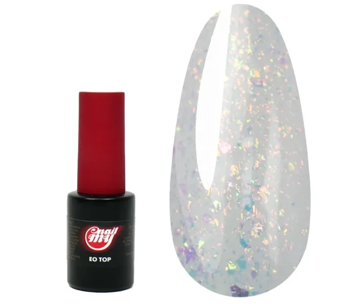 Топ My Nail № 2 - прозорий з золотисто-рожевим шіммери, 7 мл (0087905)