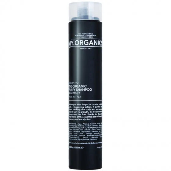 My.Organics Purify Shampoo with Rosemary - Шампунь делікатного очищення проти випадіння для всіх типів волосся