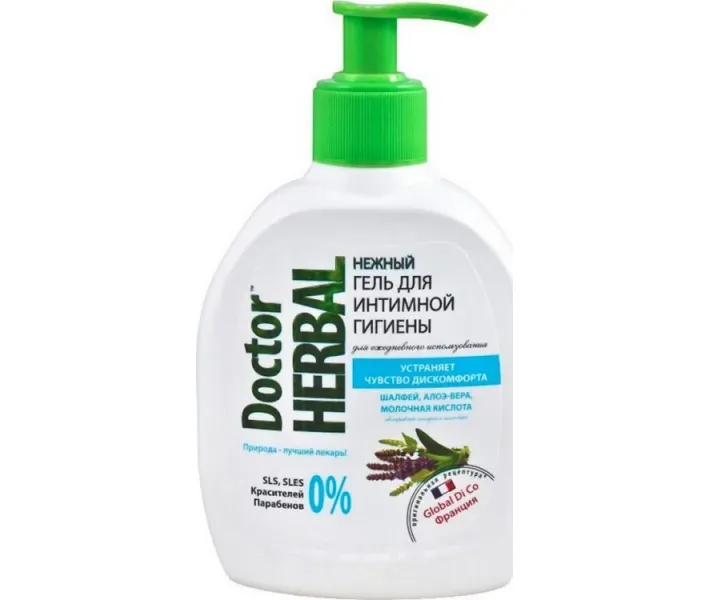 Гель для інтимної гігієни Doctor Herbal "Шавлія і алое-віра" 300 мл (4820091144010)