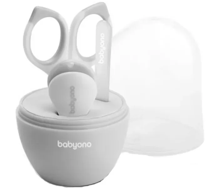 Косметичний набір BabyOno для догляду за нігтями (пилочка, ножниці, щипчики) (Сірий) (398/03)