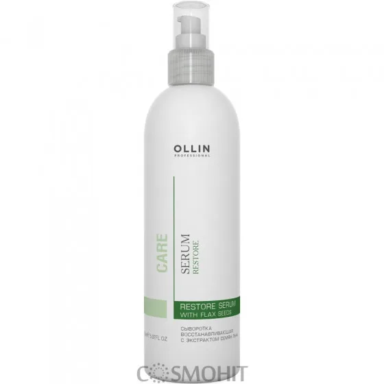 OLLIN Care Restore Serum with Flax Seeds - Сироватка з олією насіння льону