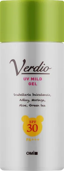 Omi Brotherhood Verdio UV Mild Gel SPF30+ - Сонцезахисний гель для чутливої ​​шкіри