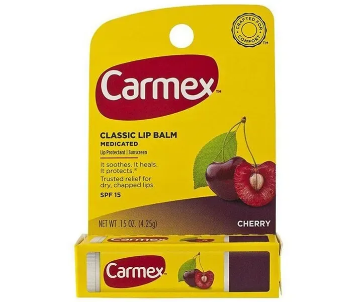 Бальзам для губ Carmex с ароматом вишни в стике Carmex Classic Lip Balm SPF 15 Cherry Stick 4.25 г (083078000301/083078009496)